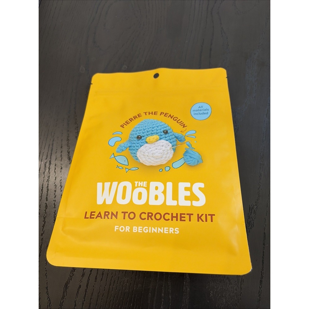 Sealed The Woobles Blue Pierre The Penguin Learn To Crochet Kit For Beginners